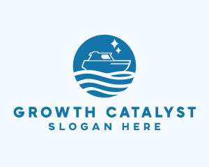 Ocean Sailboat Travel logo design