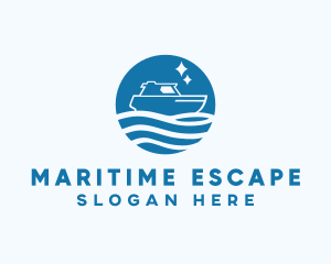 Ocean Sailboat Travel logo design