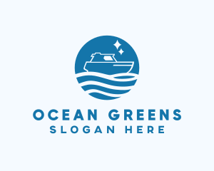 Ocean Sailboat Travel logo design