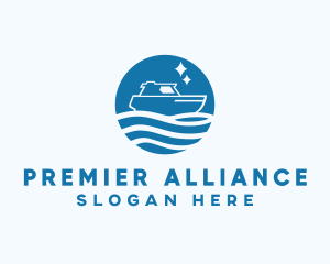 Ocean Sailboat Travel logo design