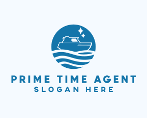 Ocean Sailboat Travel logo design