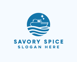 Ocean Sailboat Travel logo design