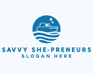 Ocean Sailboat Travel logo design