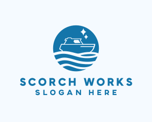 Ocean Sailboat Travel logo design