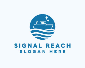 Ocean Sailboat Travel logo design