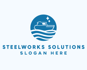 Ocean Sailboat Travel logo design