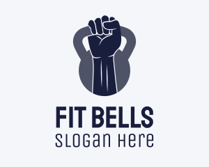 Kettlebell Workout Fitness logo design