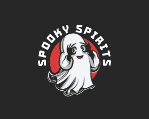 Spooky Ghost Halloween logo design