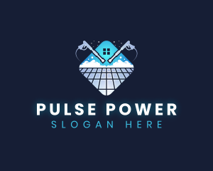 Floor Power Washing Cleaner logo design