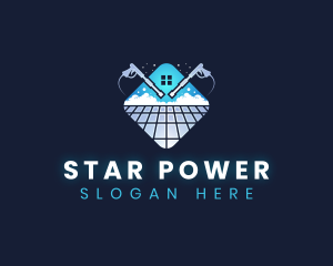 Floor Power Washing Cleaner logo design