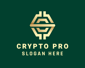 Crypto Coin Hexagon logo