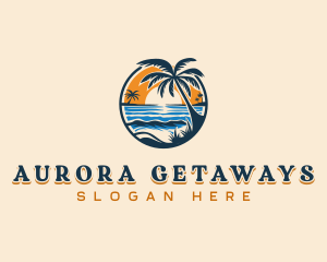 Tropical Beach Getaway logo design