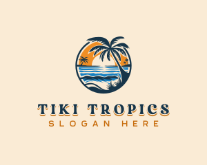 Tropical Beach Getaway logo design