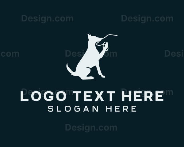 Pet Dog Walker Leash Logo