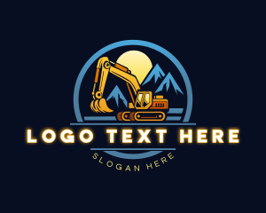 Mountain Excavator Machinery Logo