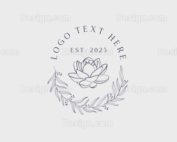Flower Feminine Perfume Garden Logo