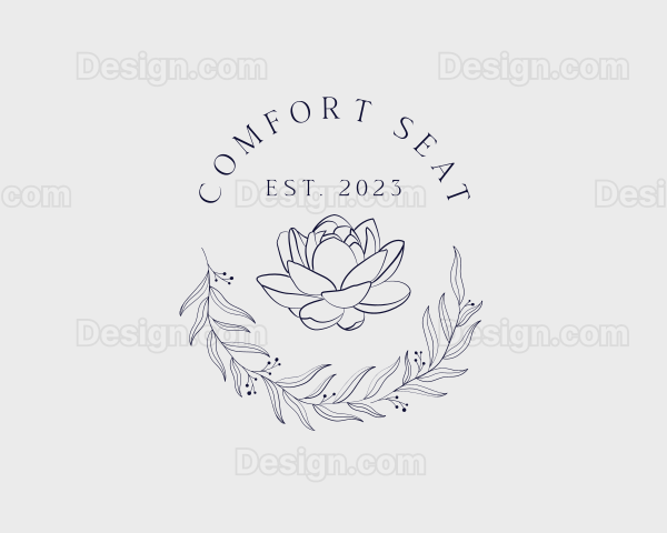 Flower Feminine Perfume Garden Logo