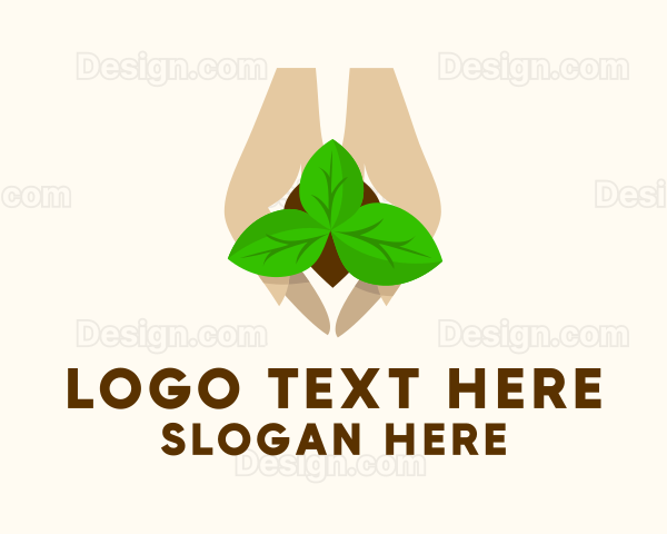 Seedling Planting Hand Logo