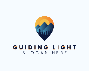 Outdoor Mountain Navigation logo design