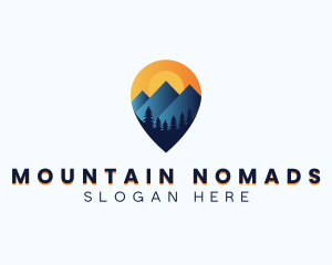 Outdoor Mountain Navigation logo design