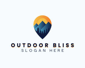 Outdoor Mountain Navigation logo design