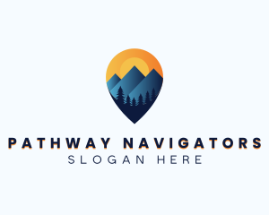 Outdoor Mountain Navigation logo design