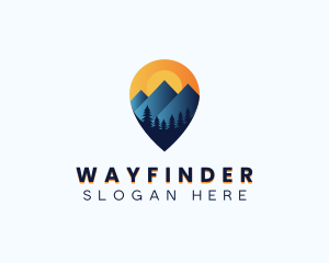 Outdoor Mountain Navigation logo design