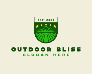 Outdoor Mountain Field logo design