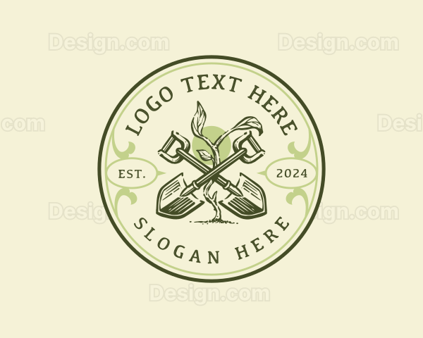 Garden Shovel Landscaping Logo