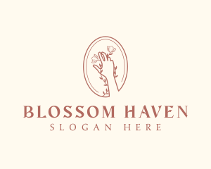 Botanical Flora Hand logo design