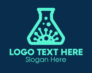 Experimental - Virus Laboratory Flask logo design