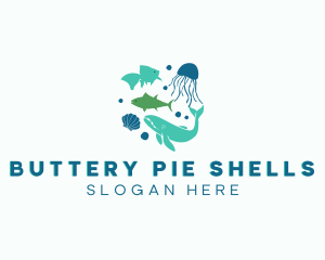 Underwater Marine Animals logo design