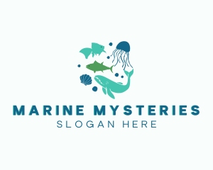 Underwater Marine Animals logo design