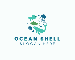 Underwater Marine Animals logo design