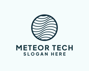 Wave Globe Tech logo design