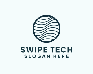 Wave Globe Tech logo design