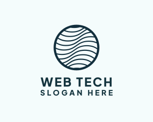 Wave Globe Tech logo design