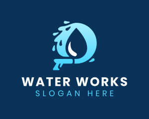 Pressure Water Droplet logo design