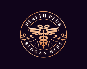 Health Hospital Caduceus logo design