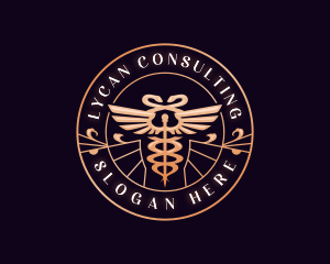 Health Hospital Caduceus logo design