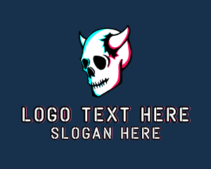 Skull Demon Horns  logo