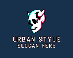 Skull Demon Horns  logo