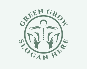 Green Spine Chiropractor logo design