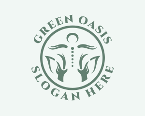 Green Spine Chiropractor logo design