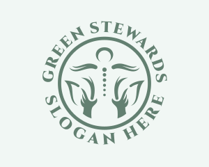 Green Spine Chiropractor logo design