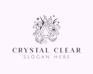 Floral Crystal Jewelry logo design