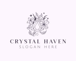 Floral Crystal Jewelry logo design