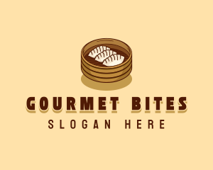 Steamed Dumpling Snack logo design