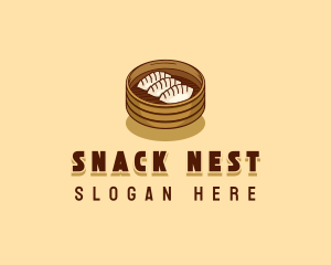 Steamed Dumpling Snack logo design