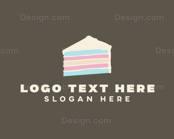 Blue Pink Layer Cake Logo